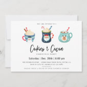 Cookies & Kakaoweihnachtszeit Party Einladung (Vorderseite)