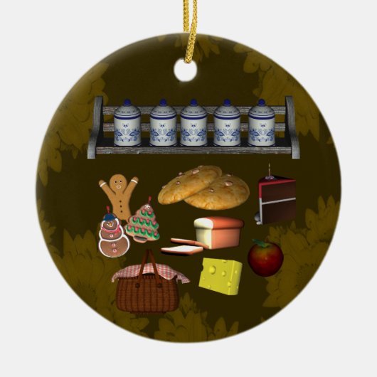 Cookies Leckereien Küche Einrichtung Keramikornament (Vorne)