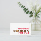 Cookies Logo, Cookie Sales Fundraising-Karte Visitenkarte (Stehend Vorderseite)