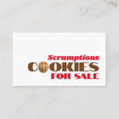 Cookies Logo, Cookie Sales Fundraising-Karte Visitenkarte (Vorderseite)