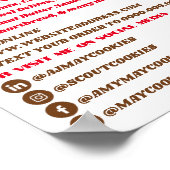 Cookies-Logo, Werbemittel für den Verkauf von Cook Poster (Ecke)