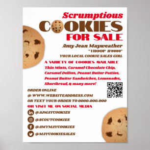 Cookies-Logo, Werbemittel für den Verkauf von Cook Poster