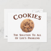 Cookies lösen Probleme Postkarte (Vorne/Hinten)