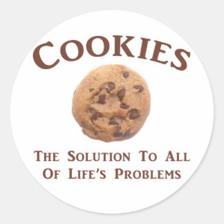 Cookies lösen Probleme Runder Aufkleber