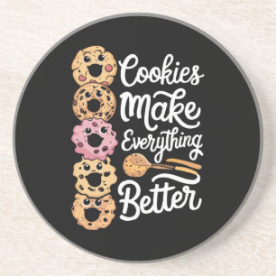 Cookies machen alles besser Weihnachten Getränkeuntersetzer
