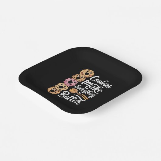 Cookies machen alles besser Weihnachten Pappteller (Gewinkelt)