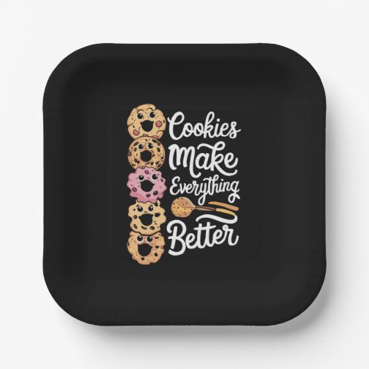 Cookies machen alles besser Weihnachten Pappteller (Vorderseite)