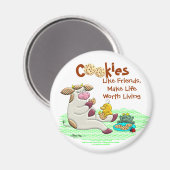 Cookies machen das Leben lebenswert Magnet (Vorderseite/Rückseite)