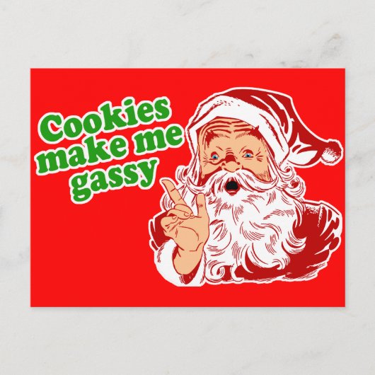 Cookies machen mich gassy postkarte (Vorderseite)