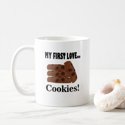 Cookies Meine erste Liebe Cookies Biscuit Party Kaffeetasse (Mit Donut)