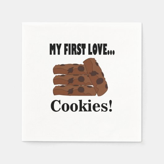 Cookies Meine erste Liebe Cookies Biscuit Party Serviette (Vorderseite)