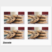Cookies & Milch Rechteckiger Aufkleber (Blatt)