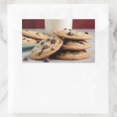 Cookies & Milch Rechteckiger Aufkleber (Tasche)