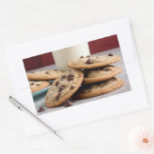 Cookies & Milch Rechteckiger Aufkleber (Umschlag)