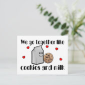 Cookies & Milchprodukte-Liebe Postkarte (Stehend Vorderseite)