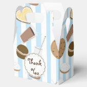 Cookies & Milk Blue Geburtstagsparty Gefälligkeits Geschenkschachtel (Geöffnet)