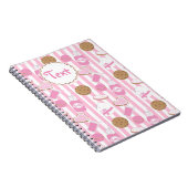 Cookies & Milk Girls Pink Bakery Notebook Journal Notizblock (Rechte Seite)