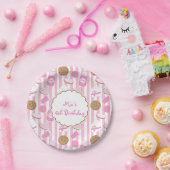 Cookies & Milk Pink Girls Geburtstagsparty Teller (Party)