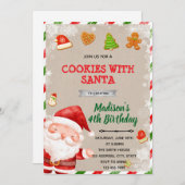 Cookies mit der Santa Party Einladung (Vorne/Hinten)