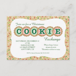 Cookies mit Sprinkles Weihnachts-Cookie-Exchange RSVP Karte