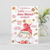 Cookies mit Weihnachtseinladung des Weihnachtsmann Einladung (Stehend Vorderseite)
