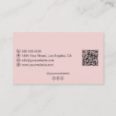 Cookies Monogram Logo Bakery Foto QR Pink Visitenkarte (Rückseite)