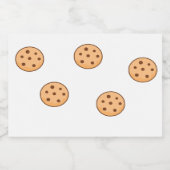 Cookies-Muster auf weiß Lebensmitteletikett (Einzelnes Label)