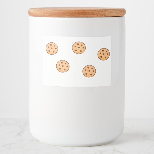 Cookies-Muster auf weiß Lebensmitteletikett (Vorderseite)