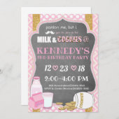 Cookies N Milcheinladung Einladung (Vorne/Hinten)