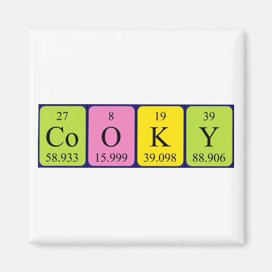 Cookies Periodenmagnet Magnet (Vorne)