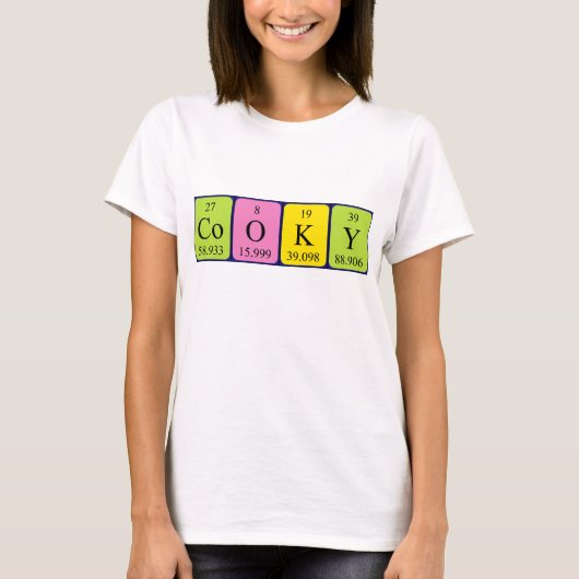 Cookies Periodenname Shirt (Vorderseite)