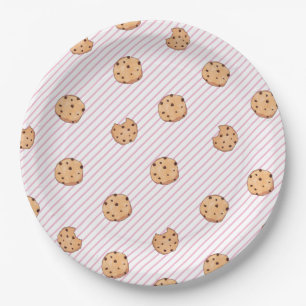 Cookies Rosa Streifen Geburtstagsfeier Pappteller