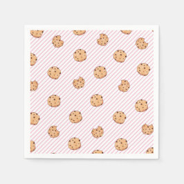 Cookies Rosa Streifen Geburtstagsparty Paper Telle Serviette