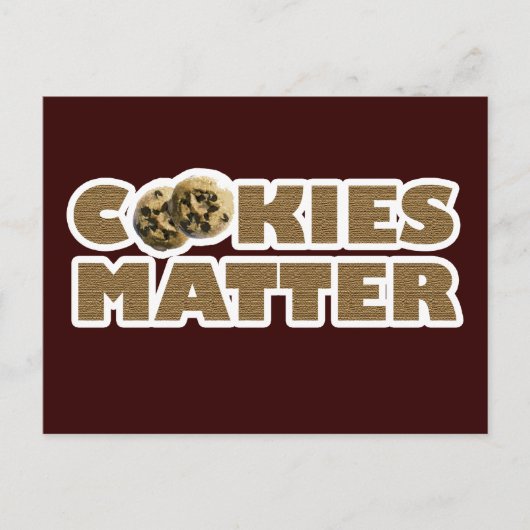 Cookies sind wichtig postkarte (Vorderseite)
