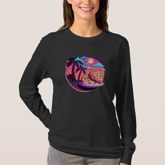 Cookies Synthwave 80er Retrowave Ästhetik T-Shirt (Vorderseite)