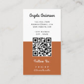 Cookies Trendy QR-Code und Website Visitenkarte (Rückseite)