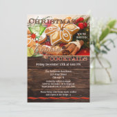 Cookies und Cocktails Cookie Swap Weihnachten Einladung (Stehend Vorderseite)