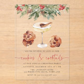 Cookies und Cocktails Feierabend Acryleinladungen (Vorderseite)