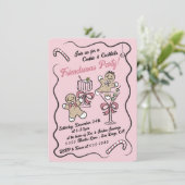 Cookies und Cocktails Weihnachts Friendsmas Party Einladung (Stehend Vorderseite)