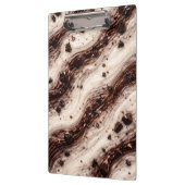 Cookies und Cream Milkshake Marmor-Textur-Design Klemmbrett (Links)