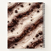 Cookies und Cream Milkshake Marmor-Textur-Design Notizblock (Rückseite)