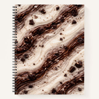 Cookies und Cream Milkshake Marmor-Textur-Design Notizblock