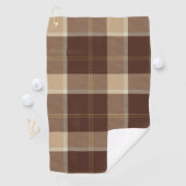 Cookies und Creme TARTAN Brown Mit Monogramm Golfhandtuch (Insitu)