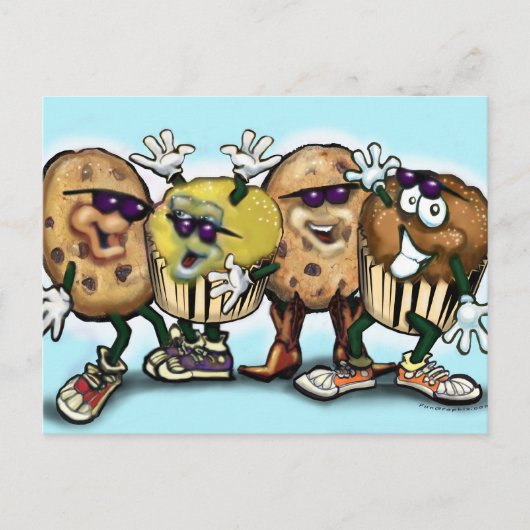 Cookies und Cupcakes Postkarte (Vorderseite)