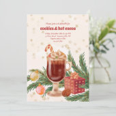 Cookies und heißer Kakaourlaub Einladung (Stehend Vorderseite)