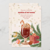Cookies und heißer Kakaourlaub Einladung (Vorne/Hinten)
