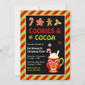 Cookies und heißes Kakao Weihnachtsgebäck Party Einladung (Vorderseite)