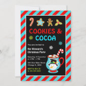 Cookies und heißes Kakao Weihnachtsgebäck Party Einladung (Vorderseite)