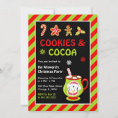 Cookies und heißes Kakao Weihnachtsgebäck Party Einladung (Vorderseite)