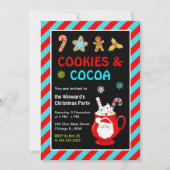Cookies und heißes Kakao Weihnachtsgebäck Party Einladung (Vorderseite)